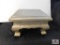 Small pressed tin base for stool