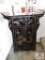 Black lacquered hand-painted small chest