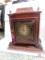Wooden mantle clock w/ wooden feet from Bombay Company