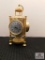 Brass clock, barometer, compass & thermometer