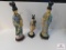 Hand-painted enameled statues
