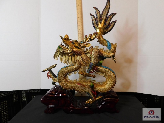 Hand-painted gold decorated dragon
