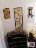 Wooden Asian style display shelf