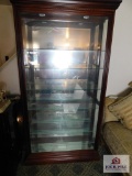 Modern lighted display case measures 6?x40