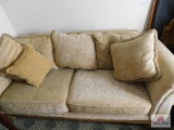 Oversize sofa w/ fancy carved trim