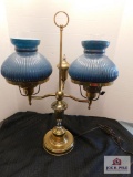 Brass double-armed lamp