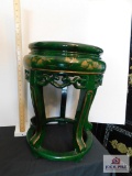 Gold decorated carved oriental table