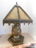 Cast metal urn lamp