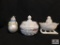 Westmoreland items and Fenton decoration