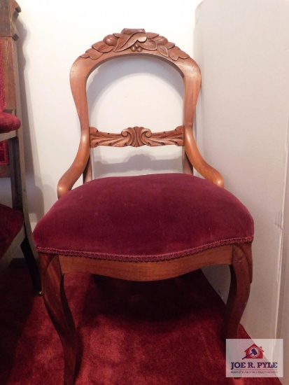 Victorian balloon back chairs