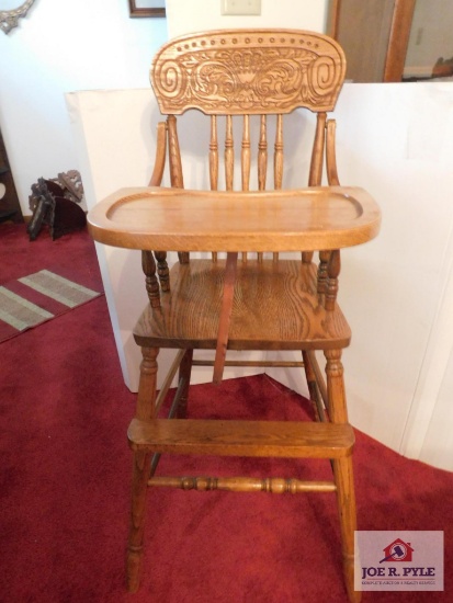 Reproduction pressed back high chair