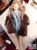 affine composite open shut eye doll w/teeth approx.36