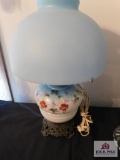 Gone with the wind hand painted lamp