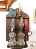 Small shelf/ oil lamps