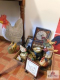 Chicken decorations, clock, ceramic item=