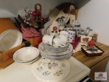 Apple dinnerware, boxes, decorative items