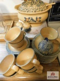 Pfaltzgraff Tureen, cups, saucers and bowls