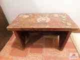 Small ,vintage , decorated stool