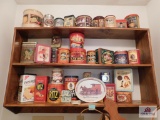 Collection of tins (shelf not included)