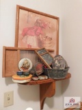 Washboard, picture and decorative items