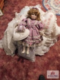 Lace pillows and doll