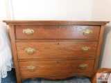 3 drawer oak chest