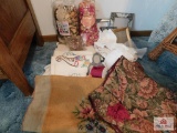 Needle point, table runners and hand decorated linens