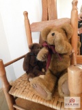 Childs chair and bears