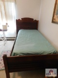 Antique oak bed inside measures 76x42