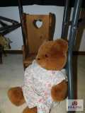Teddy and pine chair