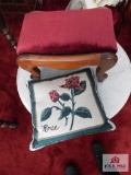 Footstool and cushion