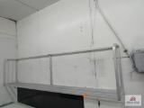 Aluminum shelf 8ft long 24inches tall, 12 inches deep (must take down)