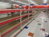 approx. 60ft of double sided shelving w base