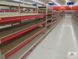 approx. 60ft of double sided shelving w base