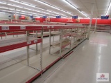 approx. 60ft of double sided shelving w base