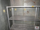 aluminum shelf approx. 24 inches wide, 60 inches long, 60 inches tall