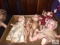Lot of 6 composition dolls