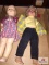 Lot of 2 composition dolls