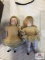 2 antique porcelain dolls, 1 marked 7203 S