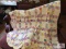 Vintage hand stitched Wedding Ring quilt 84 x 72 some wear