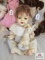 Antique composition baby doll with old bunny