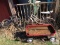 2 vintage bicycles and Radio Flyer wagon as found