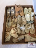 Lot of antique children's shoes
