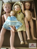 Lot 4 Madame Alexander hard plastic dolls