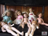 Lot of1950's hard plastic dolls: Effanbee, Sweet Sue, Roberta, etc.