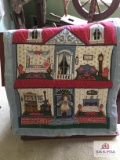 Cloth doll house wall hanging