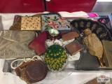 Lot of vintage ladies purses and compacts