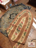 Lot 3 vintage rugs: some damage