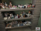Shelf lot of small decorator collectibles
