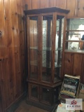 Modern wood/glass curio